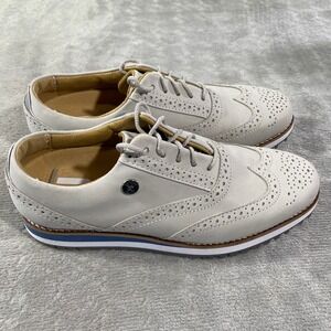 FootJoy FJ Sport Retro Golf Shoes Womens 5.5 White Wingtip Leather Lace Up